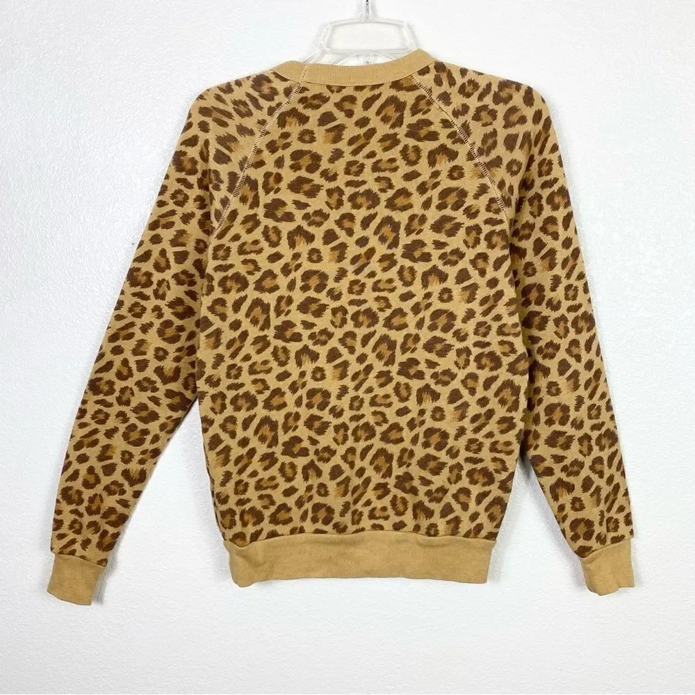 Alternative Tan & Brown Cheetah Print Sweatshirt Sweater - Picture 2 of 4